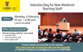 Image - Induction Day for New Medicine Teaching Staff Monday 4 February 2019
