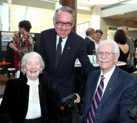 David Gonski with former Vice-Chancellor, Sir Rupert Myers and Mrs Nancy Myers